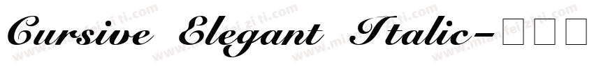Cursive Elegant Italic字体转换